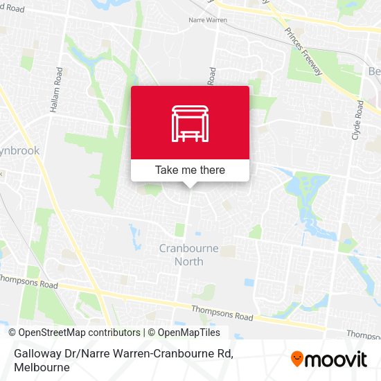 Galloway Dr / Narre Warren-Cranbourne Rd map