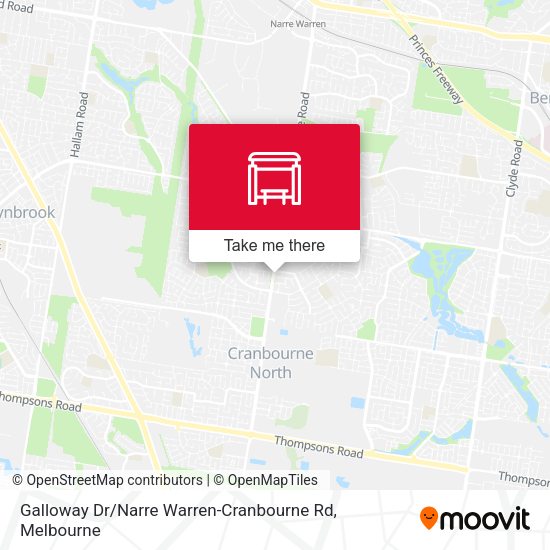Galloway Dr / Narre Warren-Cranbourne Rd map