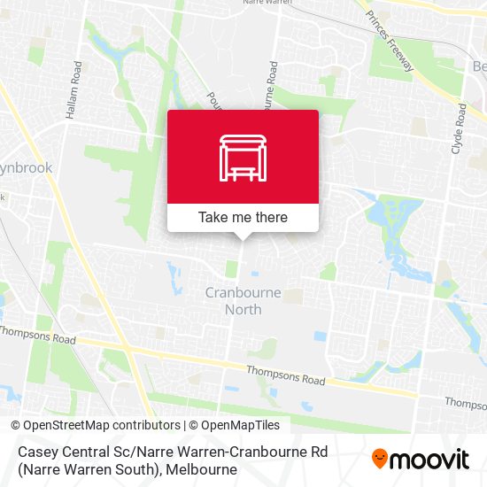 Casey Central Sc / Narre Warren-Cranbourne Rd (Narre Warren South) map