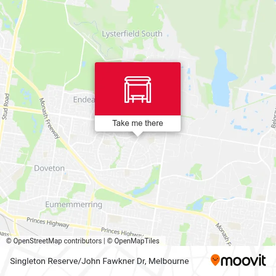 Mapa Singleton Reserve / John Fawkner Dr