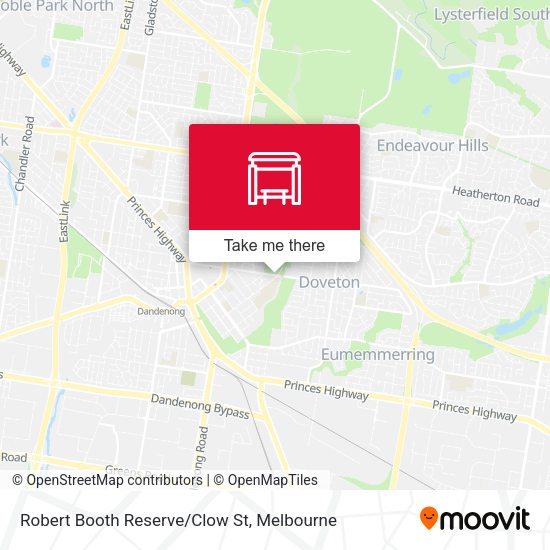 Robert Booth Reserve/Clow St map