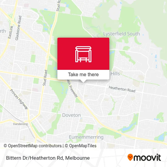 Mapa Bittern Dr/Heatherton Rd