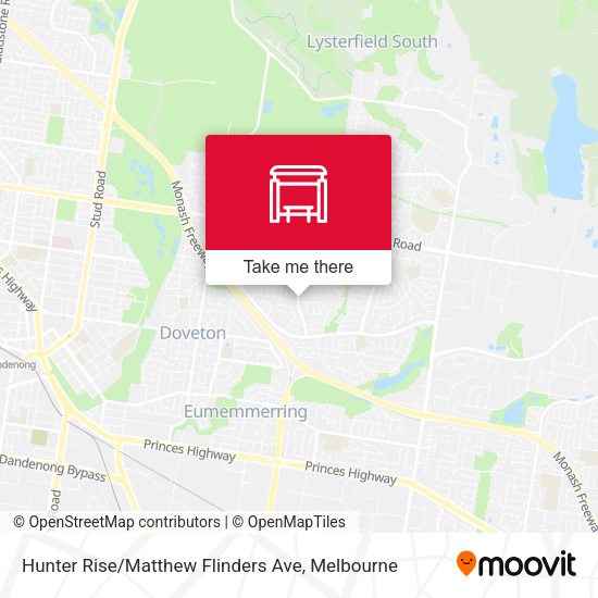 Hunter Rise / Matthew Flinders Ave map