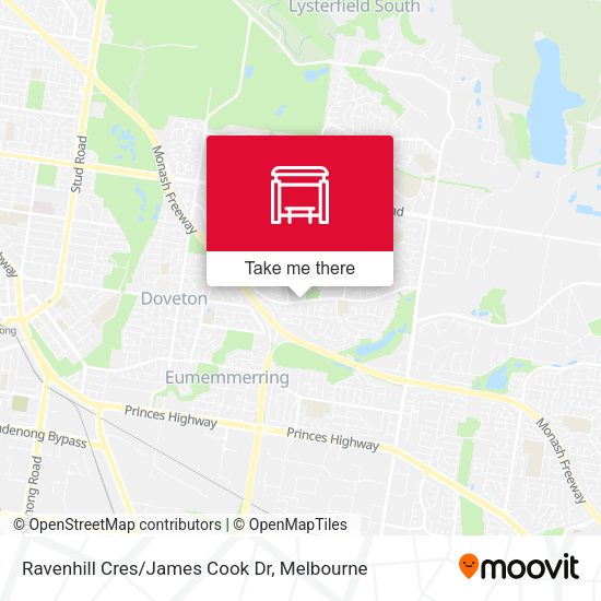 Ravenhill Cres/James Cook Dr map