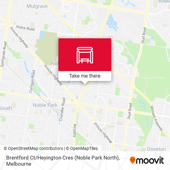 Brentford Ct / Heyington Cres (Noble Park North) map