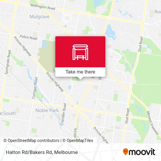 Halton Rd/Bakers Rd map
