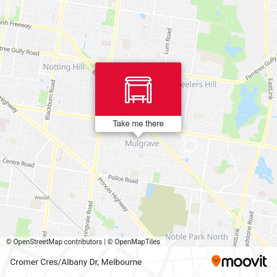 Cromer Cres/Albany Dr map