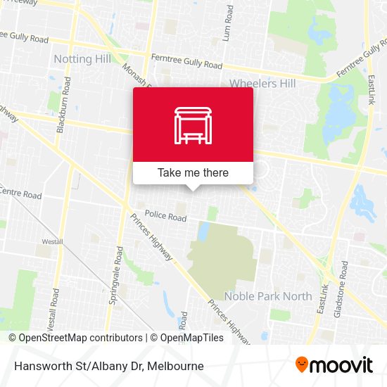 Hansworth St/Albany Dr map