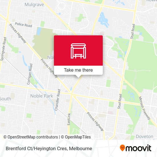 Brentford Ct/Heyington Cres map