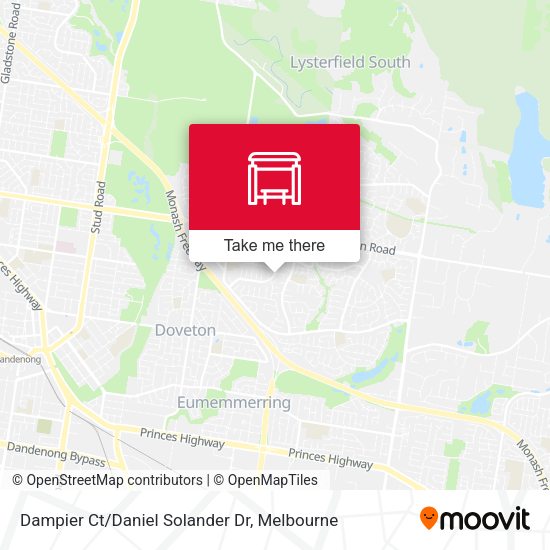 Dampier Ct/Daniel Solander Dr map