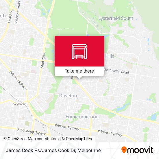 James Cook Ps/James Cook Dr map