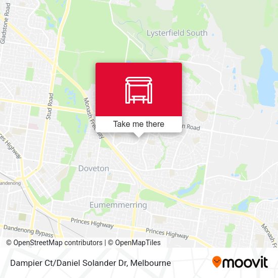 Dampier Ct/Daniel Solander Dr map