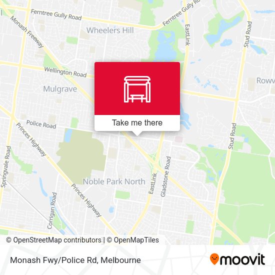 Monash Fwy/Police Rd map