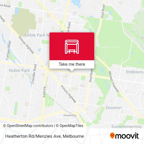 Heatherton Rd/Menzies Ave map