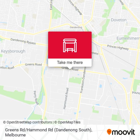 Greens Rd / Hammond Rd (Dandenong South) map