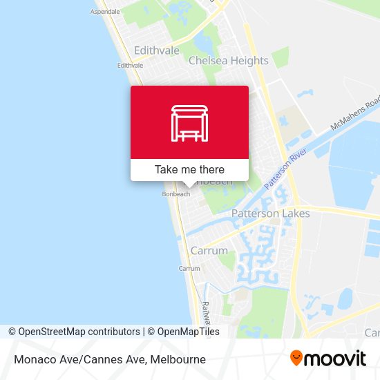 Monaco Ave/Cannes Ave map