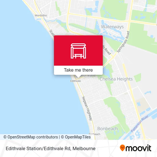Mapa Edithvale Station/Edithvale Rd