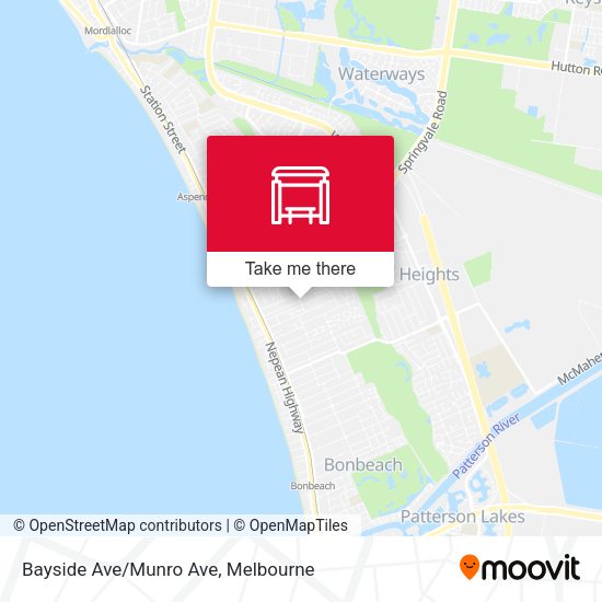 Bayside Ave/Munro Ave map