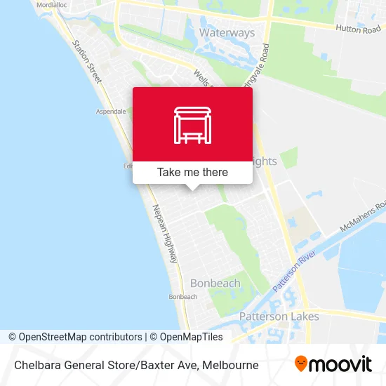 Mapa Chelbara General Store / Baxter Ave