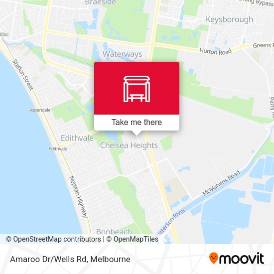 Amaroo Dr/Wells Rd map