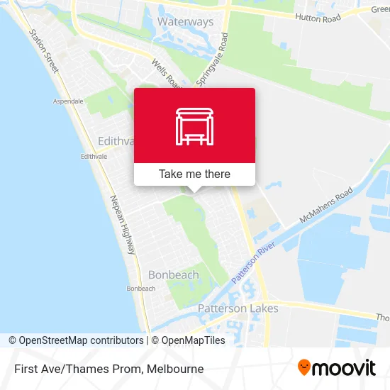 First Ave/Thames Prom map