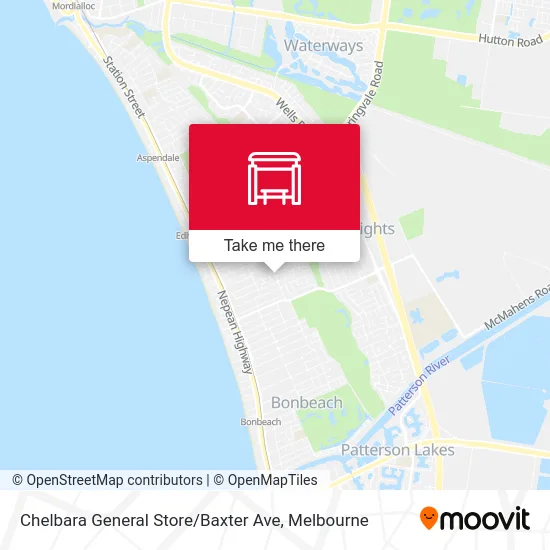 Mapa Chelbara General Store / Baxter Ave