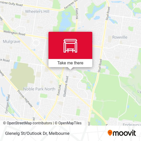 Glenelg St/Outlook Dr map
