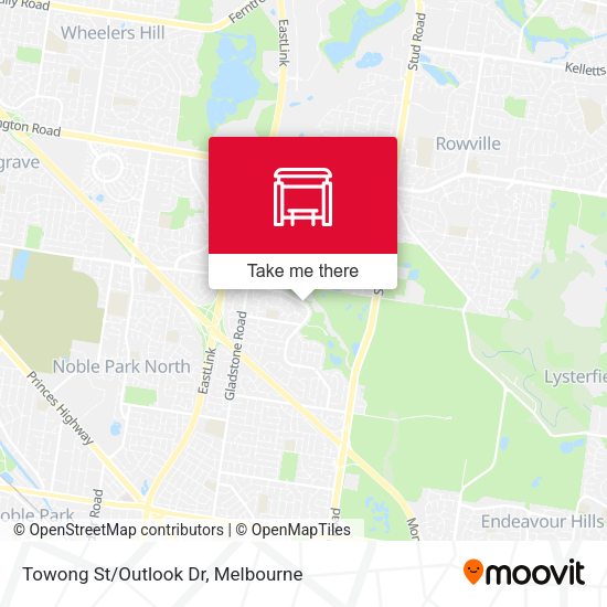 Towong St/Outlook Dr map