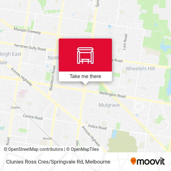 Mapa Clunies Ross Cres / Springvale Rd