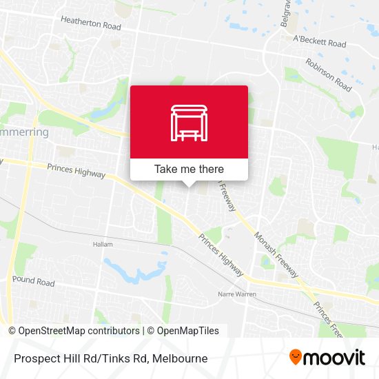 Prospect Hill Rd/Tinks Rd map