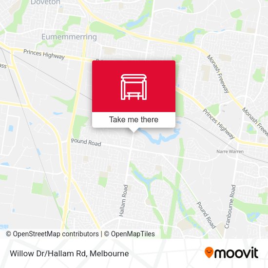 Willow Dr/Hallam Rd map