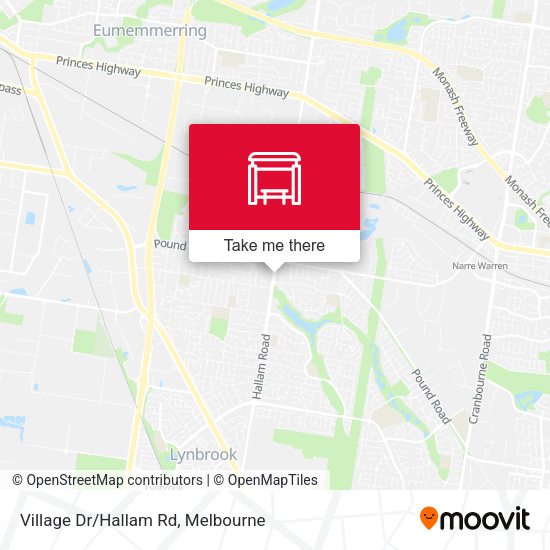 Village Dr/Hallam Rd map
