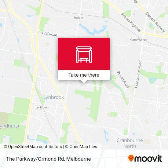The Parkway/Ormond Rd map