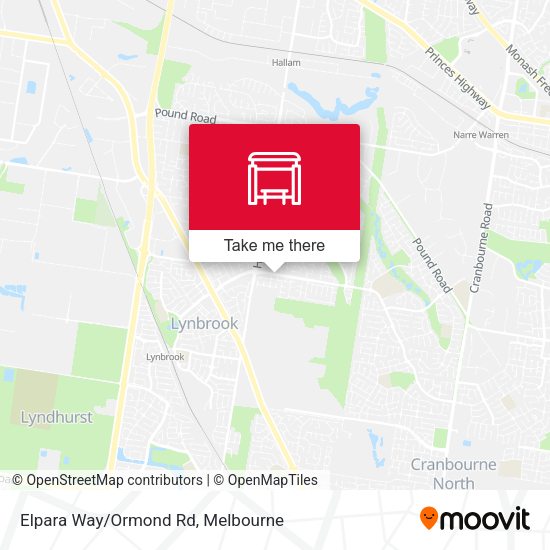 Elpara Way/Ormond Rd map