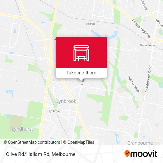 Olive Rd/Hallam Rd map