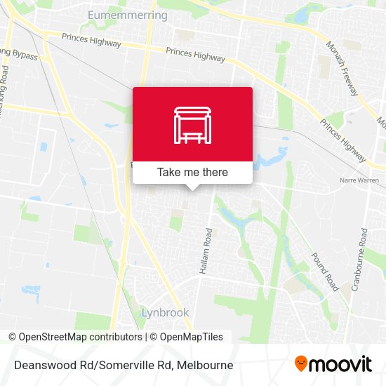 Deanswood Rd/Somerville Rd map