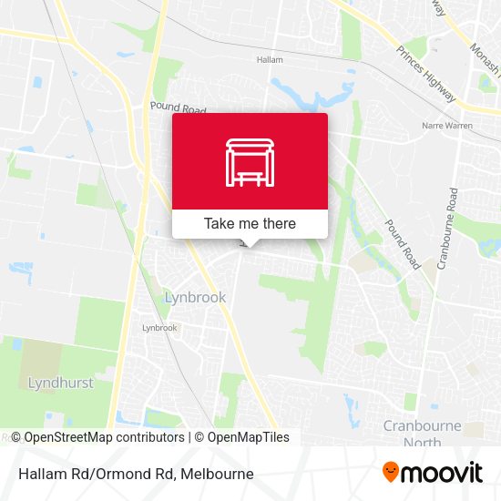 Hallam Rd/Ormond Rd map