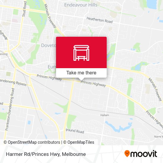 Harmer Rd/Princes Hwy map