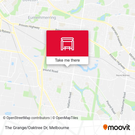 The Grange/Oaktree Dr map