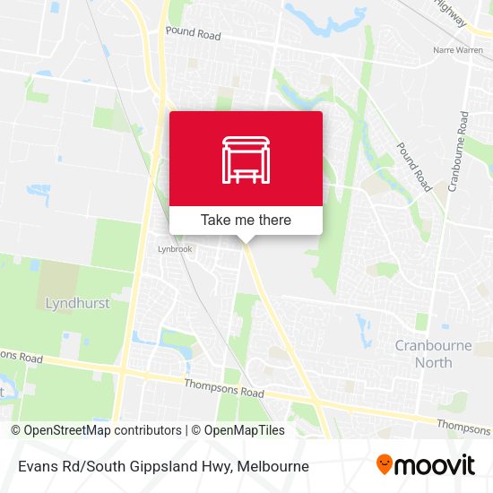 Evans Rd/South Gippsland Hwy map