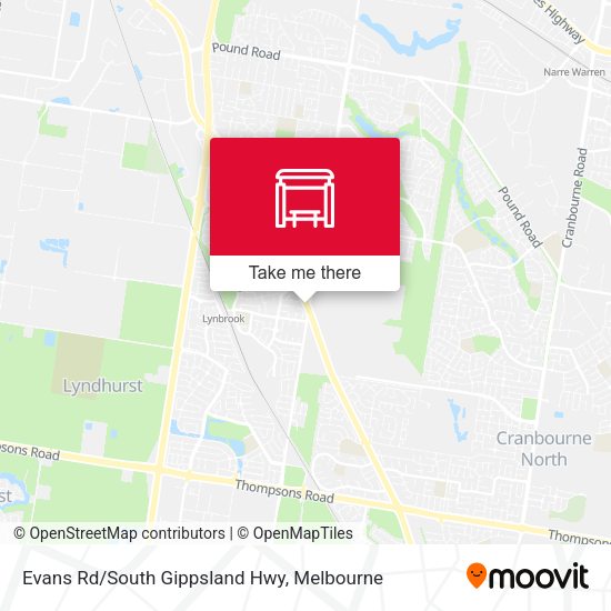 Evans Rd/South Gippsland Hwy map