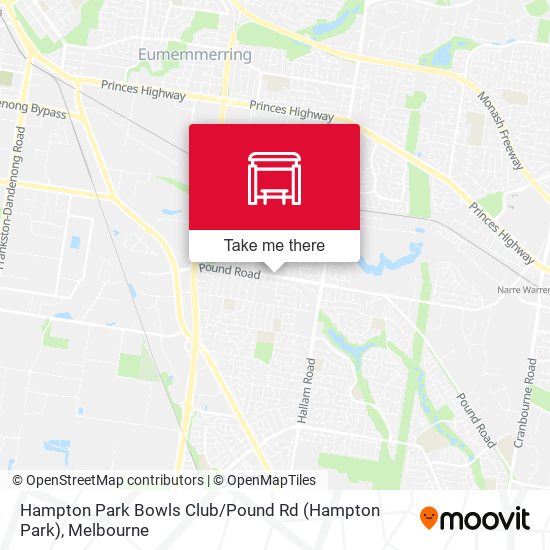 Hampton Park Bowls Club / Pound Rd map