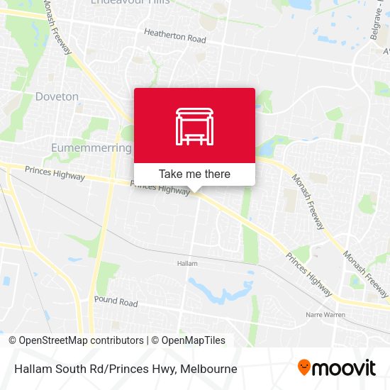 Hallam South Rd/Princes Hwy map