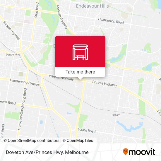 Doveton Ave/Princes Hwy map