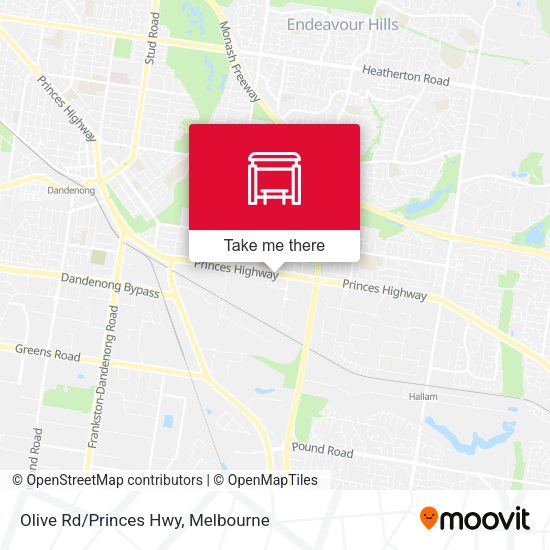 Olive Rd/Princes Hwy map