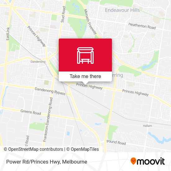 Power Rd/Princes Hwy map