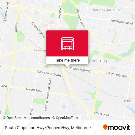 South Gippsland Hwy / Princes Hwy map