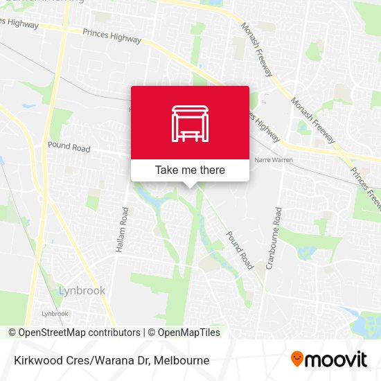 Kirkwood Cres/Warana Dr map