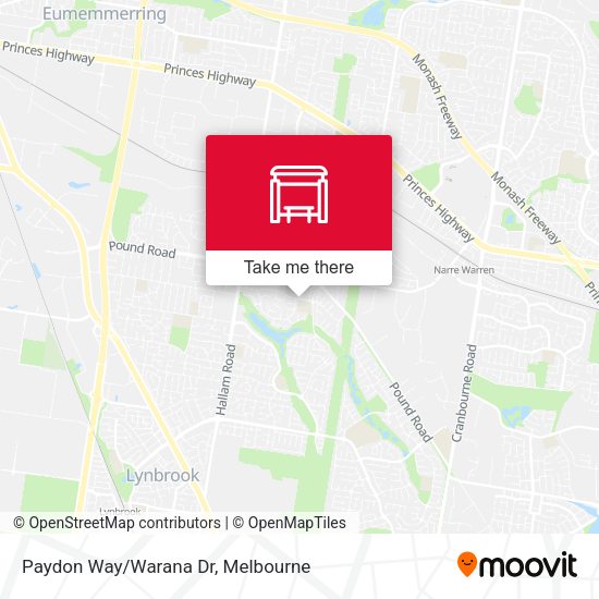 Paydon Way/Warana Dr map