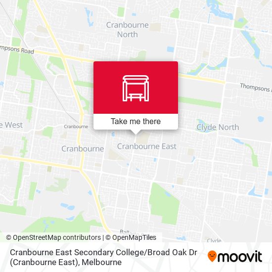 Cranbourne East Secondary College / Broad Oak Dr map